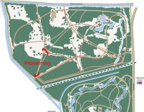 Wegsperrung durch die swb im Stadtwald