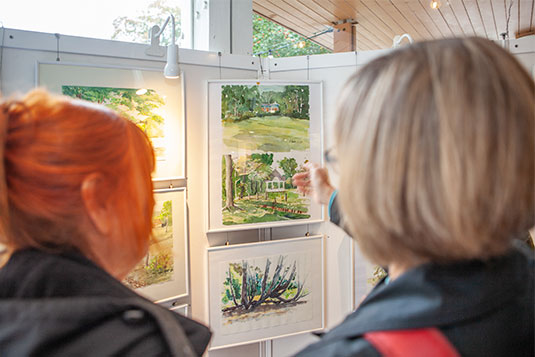 Fachsimpeln über die Aquarell-Werke Fachsimpeln über die Aquarell-Werke