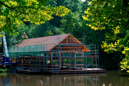 Das neue Bootshaus der „Marie” Das neue Bootshaus der „Marie”